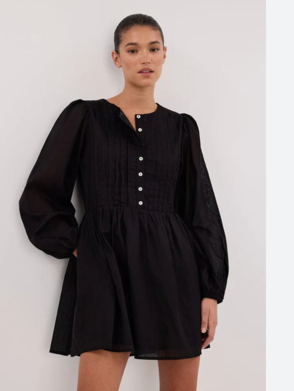 NWT DISSH Lars Black Button Sleeved Mini size 12